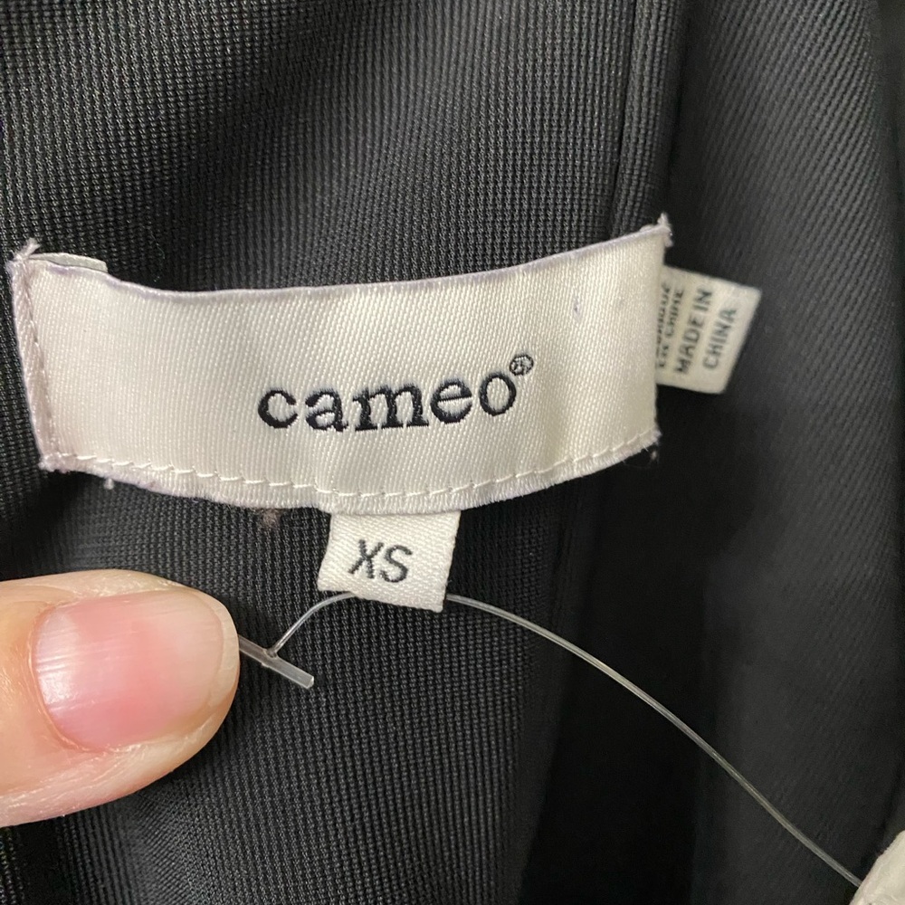 NWT Cameo Women’s XS Black Fitted Dress Spag Straps Party X-mas New Year’s Eve - Picture 2 of 13
